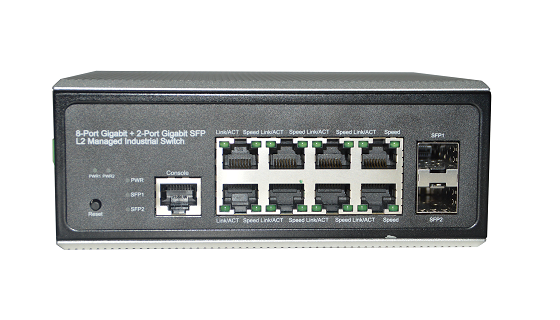 <b>8口千兆+2个千兆SFP口二层管理工业级交换</b>
